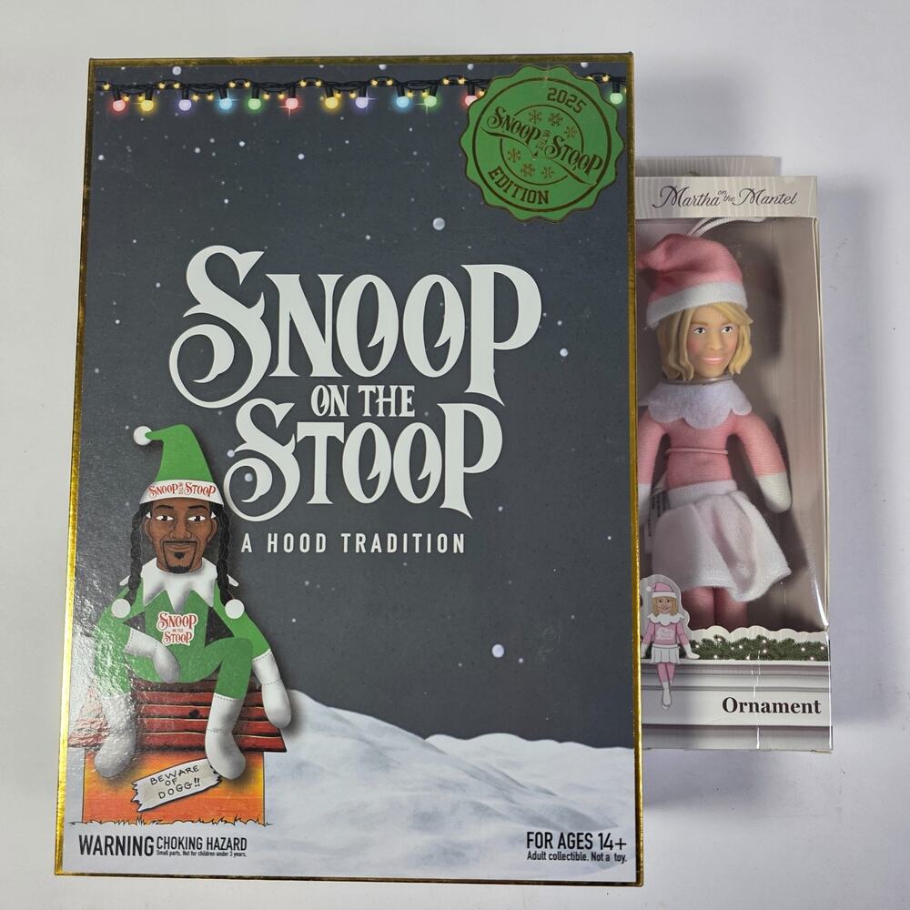 Snoop on the Stoop 2025 Edition Snoop Dogg Elf + Martha on the Mantel Ornament